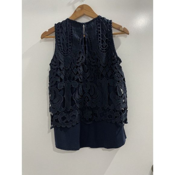 Witchery Lace Overlay Blouse Size XXS - Picture 3 of 6